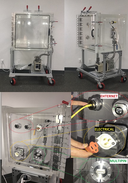 Clear Acrylic Vacuum Chamber System for Biotech Instrumentation Engineering Design