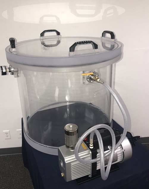 large vacuum chamber with pump